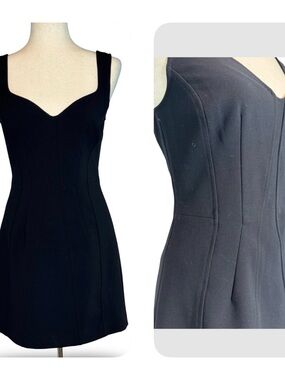 French Connection Little Black Dress Sweetheart Neck Mini  SZ 4